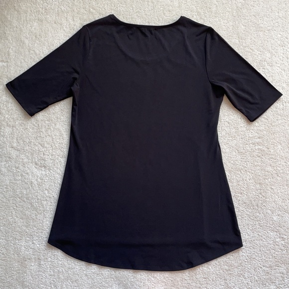 Black Ladies Coldwater Creek Short Sleeve Shirt - Size Small - Picture 8 of 8